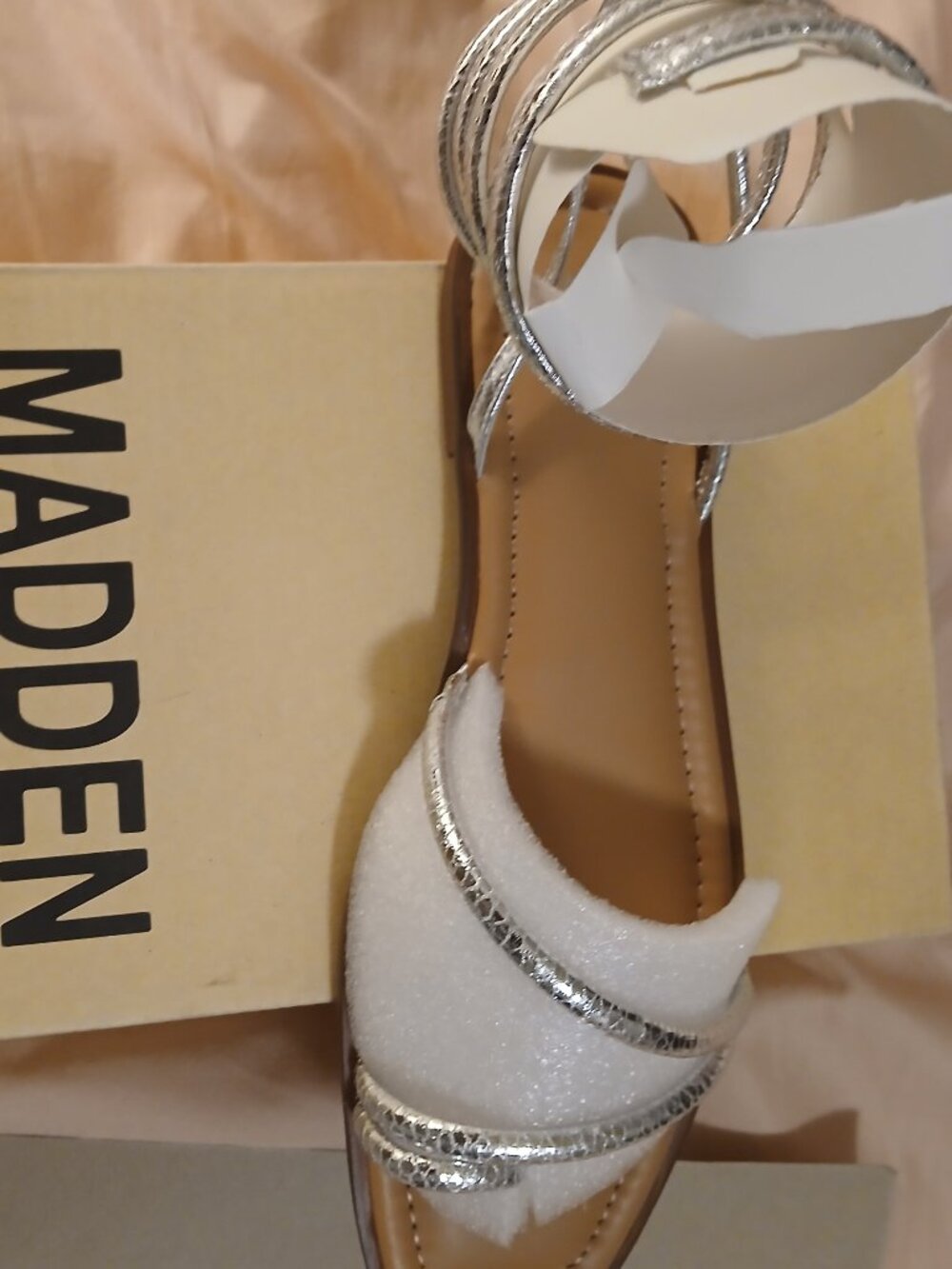 Steve Madden Silver Goddess Sandals 10